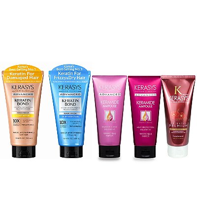 Kerasys Kit Máscaras (Moisture + Repair + Damage Clinic + Heat + Oriental)