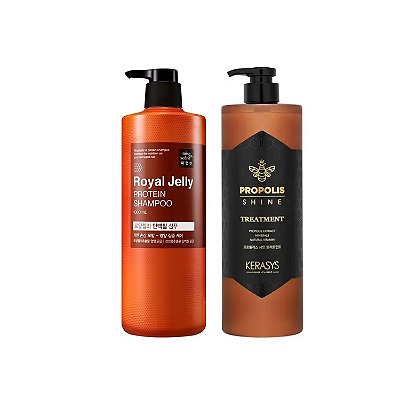 Kerasys Kit (Shampoo Royal Jelly + Tratamento Própolis Shine) 1L