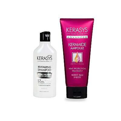 Kerasys Kit (Shampoo Revitalizing 180ml + Máscara Keramide Heat 200ml)