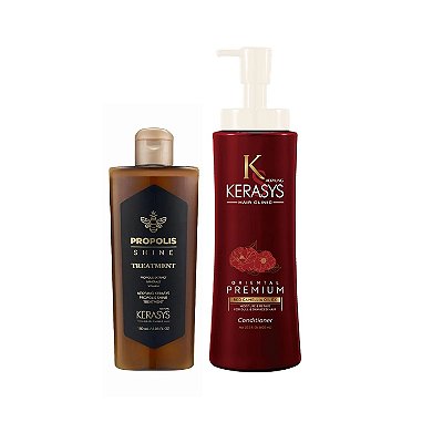 Kerasys Kit (Tratamento Própolis Shine 180ml + Cond. Oriental Premium 600ml)