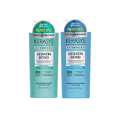 Kerasys Kit Keratin Bond Tratamento ( Silk Moisture + Purifying) 600ml