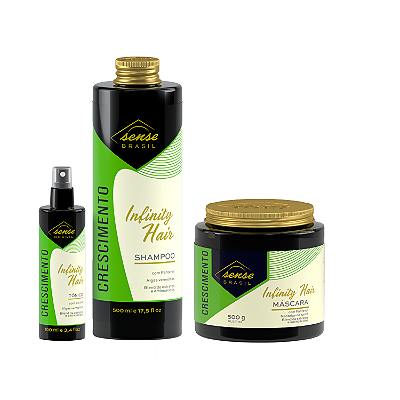 Sense Brasil Infinity Hair Kit (Shampoo e Máscara 500ml + Tônico 100ml)