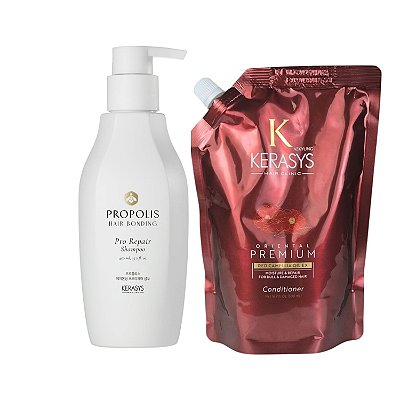 Kerasys Kit (Sh Própolis Repair 450ml + Cond. Oriental Premium 500ml - REFIL)