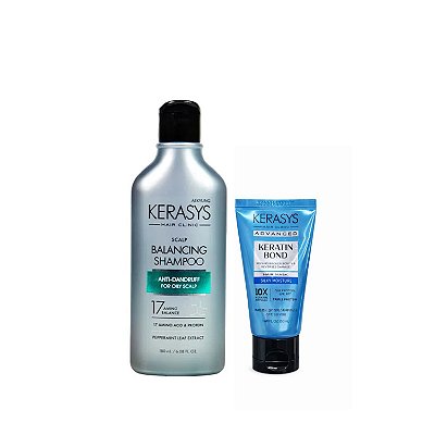 Kerasys Kit (Sh Scalp Balancing 180ml + Másc. Keratin Bond Silky Moisture 50ml)