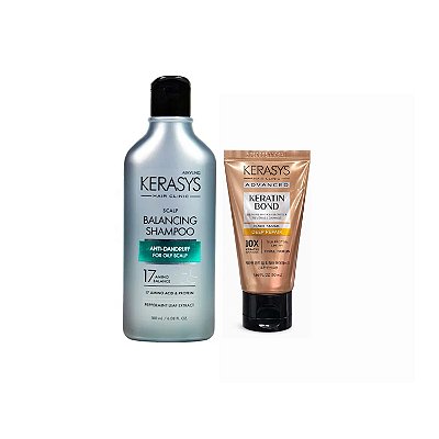 Kerasys Kit (Sh Scalp Balancing 180ml + Másc. Keratin Bond Deep Repair 50ml)
