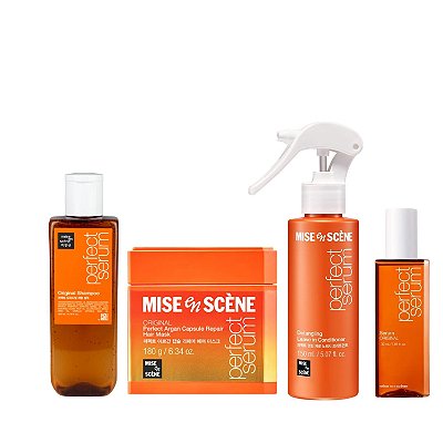 Mise en Scène Perfect Serum Kit (Sh 200ml + Másc Capsule + Leave in + Serum 30ml)