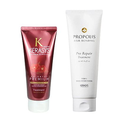 Kit Kerasys Máscara Oriental Premium 200ml + Propolis Hair Bonding  250ml