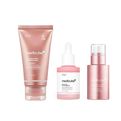 Medicube Kit Máscara 75ml + Sérum Pink 30ml + Shot PDRN 30ml