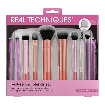 Real Techniques  Kit 10 Best Sellers + Nécessaire