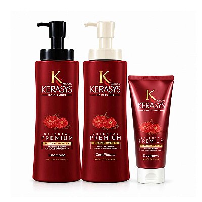 Kerasys Big Trio Camellia: Sh 600ml + Cd 600ml + Mk 200ml