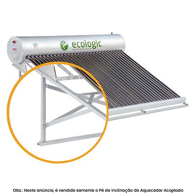 Pé de Inclinação para Aquecedor Solar Acoplado Ecologic 30 Tubos em Alumínio