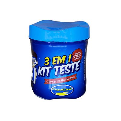 Kit Teste 3 em 1 Neoclor Cloro, pH e Alcalinidade