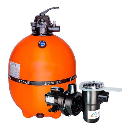 Conjunto Filtrante Para Piscinas de até 76 mil litros Nautilus Com Filtro F550X E Bomba 1CV