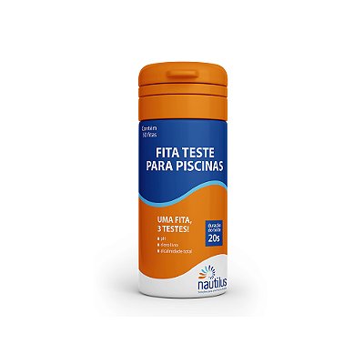 Fita Teste 3 em 1 Nautilus Cloro, pH e Alcalinidade