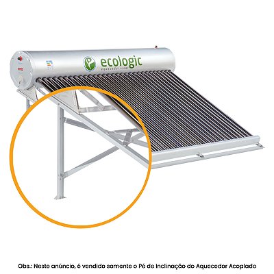 Pé de Inclinação para Aquecedor Solar Acoplado Ecologic 46 Tubos em Alumínio