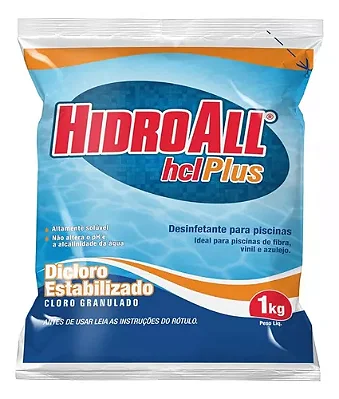 Cloro HCL Plus Dicloro Hidroall 1kg