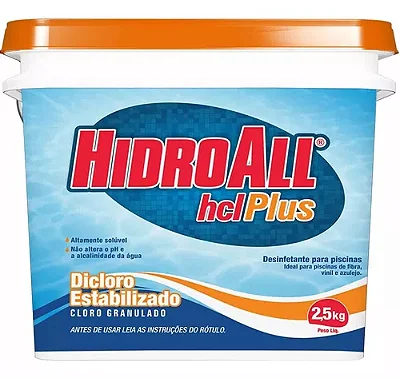 Cloro HCL Plus Dicloro Hidroall 2,5kg