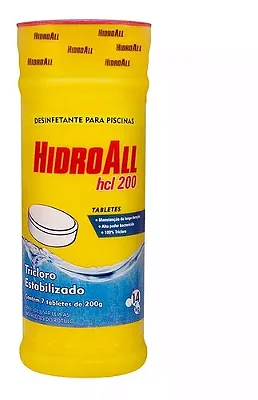 Cloro Tablete Hidroall HCL 200 Tubete 1,4kg