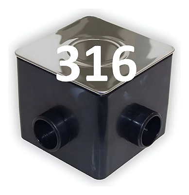 Caixa de Passagem Brustec - C/ Regulagem - Tampa Inox 10x12 - AÇO 316