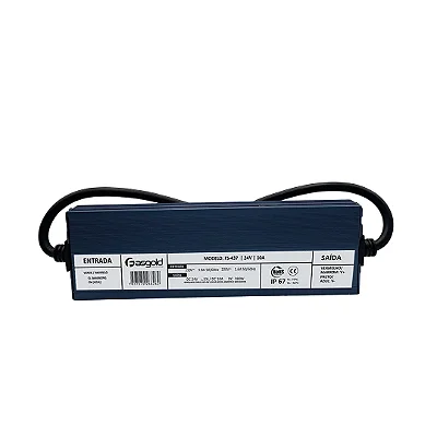 Conversor (FONTE) GOLD - 24V/10A - BLINDADA - IP67 - BIVOLT