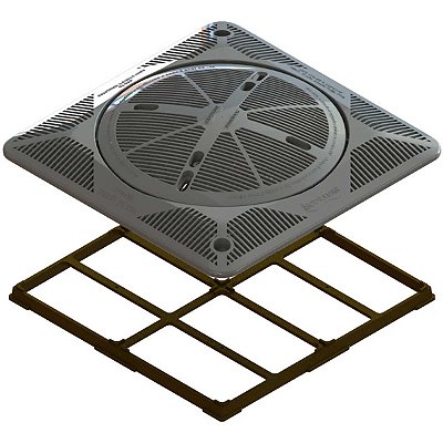 Grade de Fundo Sodramar - 30x30 - C/ Tampa FSB - Anti turbilhão