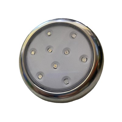LED Hipool - 9W - 9 LEDS - INOX - RGB - 50mm - SLIM