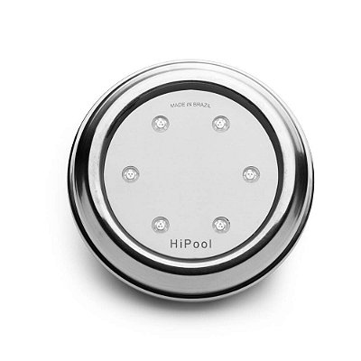 LED Hipool -18W -6 LEDS -INOX- BRANCO - 96mm