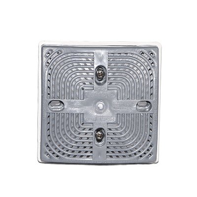 Tampa Dreno de Fundo Herbinject  em ABS -15x15 c/ caxilho - CINZA