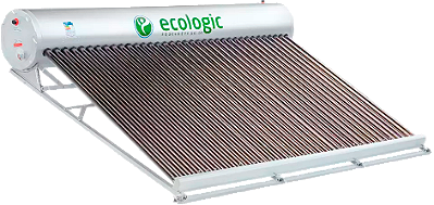 Aquecedor Solar Acoplado Ecologic à Vácuo 313L Aço 316 com 36 Tubos Estrutura em Alumínio