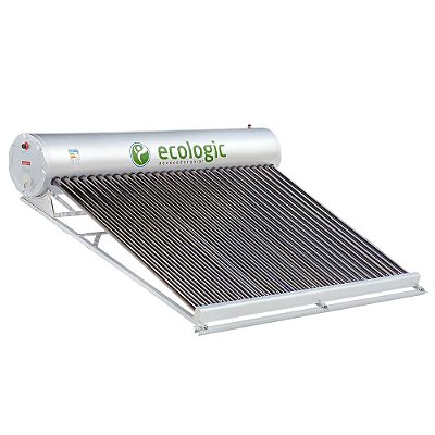 Aquecedor Solar Acoplado Ecologic à Vácuo 262L Aço 316 com 30 Tubos Estrutura Em Alumínio