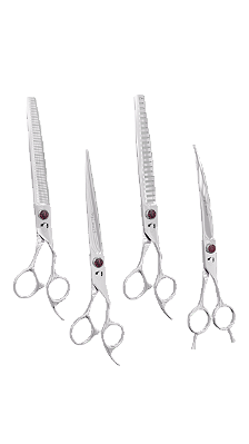 Kit Groom Show Axis (Reta 7,5" , Curva 7,5", Tubarão 7,5" e Semi 7.5")