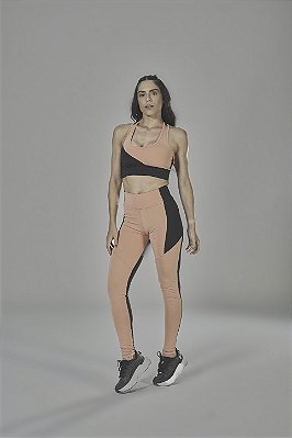 Calça Fitness com Recortes Feminina