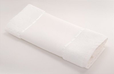 Toalha Lavabo felpuda cor Branca pinte e borde Multi Arte 30x45 - 12 pc