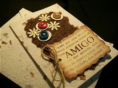 Kit Cartões Comemorativos - TEMA AMIGO - kit com 05 cartões