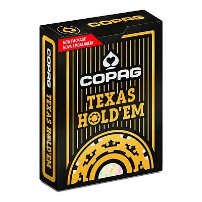 Baralho Copag Texas Holdem Dourado 100% Plástico
