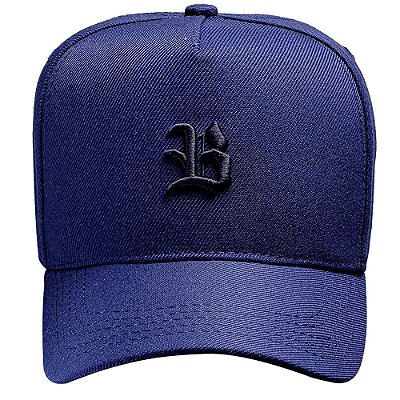 Boné BLCK Aba Curva Snapback Authentic Logo Azul