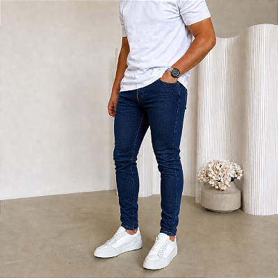 Calça Jeans Skinny Azul Real VK02