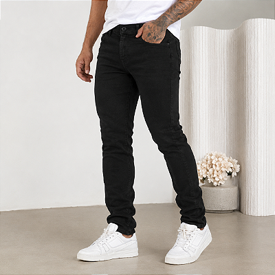 Calça Jeans Skinny Preta VK05