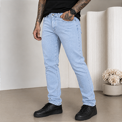 Calça Jeans Slim Azul Clara SD03