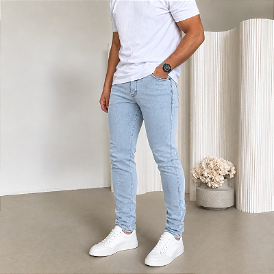Calça Jeans Skinny Azul Clara VK03