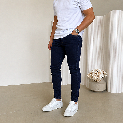 Calça Jeans Skinny Azul Escura VK01