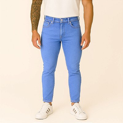 Calça Jeans Destroyed Masculina Skinny EV06