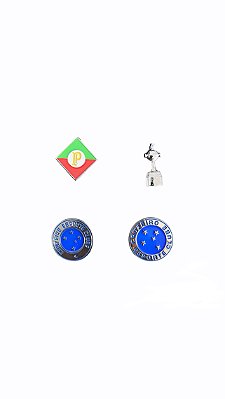 Kit 04 Botons pins do Cruzeiro Oficial