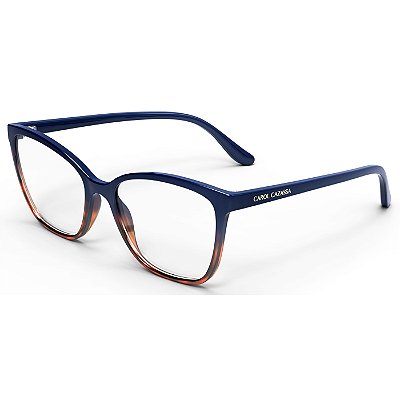 Armação Feminina Carol Cazassa CC1019  Azul Marinho e Demi Marrom