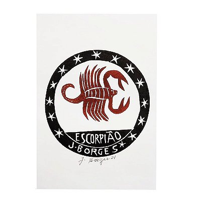 Xilogravura "Escorpião" P - J. Borges - PE