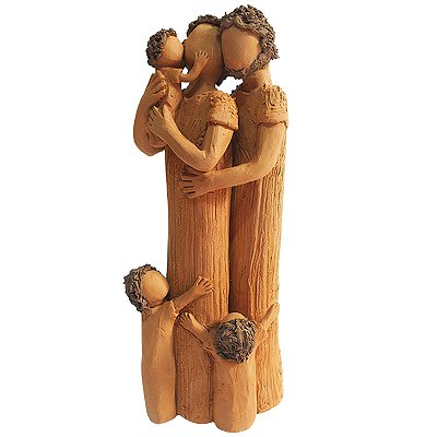 Escultura Casal com 3 Filhos - João Paulo Mota - MG