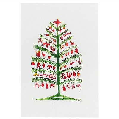 Xilogravura "Árvore Natal" P - João Pedro - CE