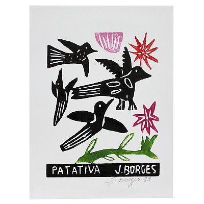 Xilogravura "Patativa" P - J. Borges - PE