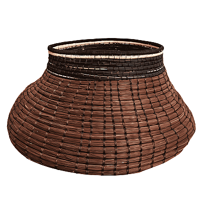 Cesto Baixo de Piaçava M - Joias do Quilombo - BA