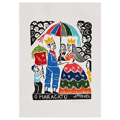 Xilogravura ''O Maracatu" M - J. Miguel - PE